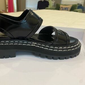 Proenza Schouler Lug Sole Sandal Black 36 size 6 dad sandal styling